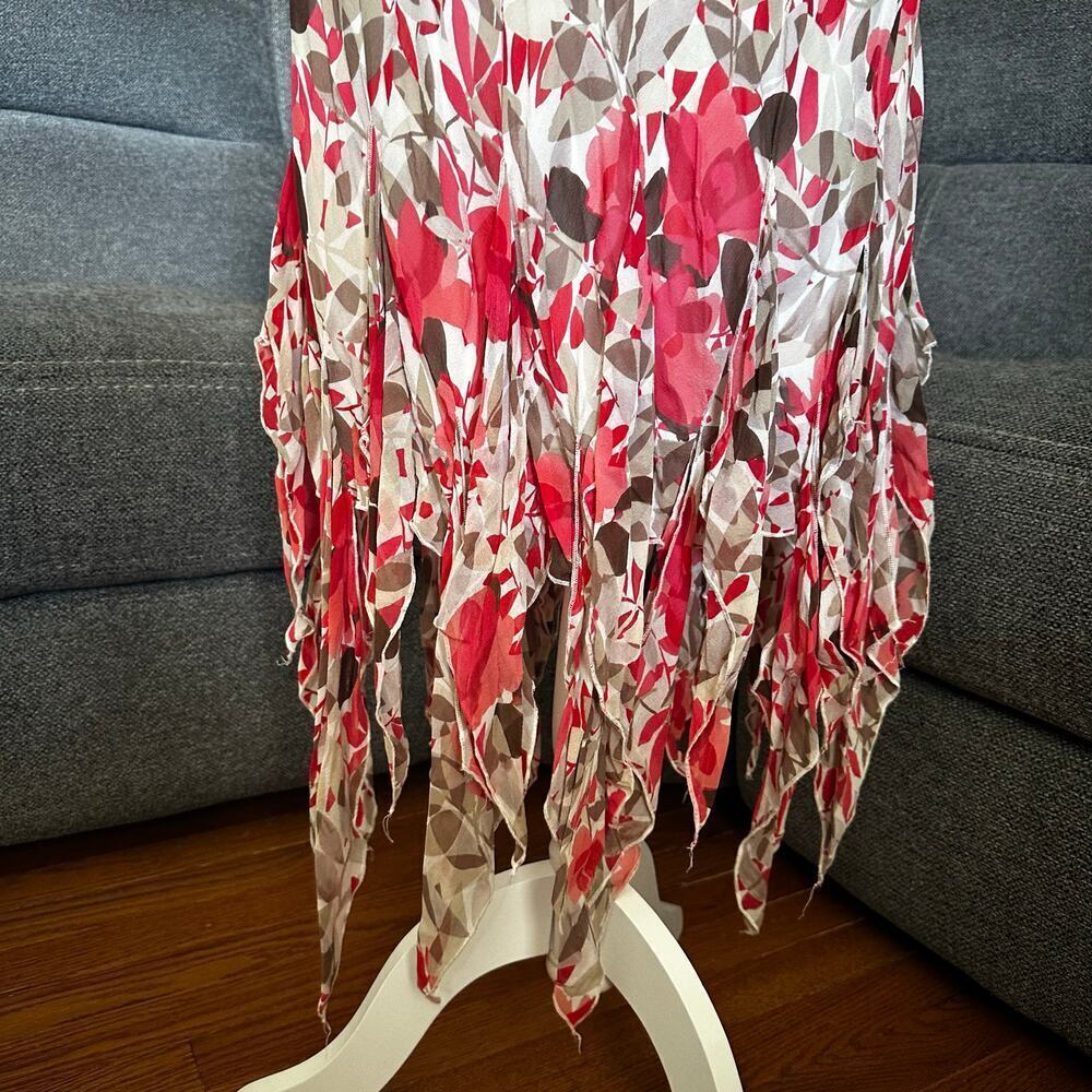 Vintage Y2K Woman’s Sangria Silk Lining Floral Fairy Dress Size 8 - Picture 9 of 10